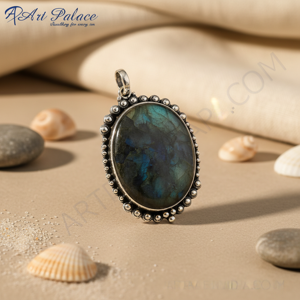 925 Silver Labradorite Pendant for Women | Gemstone Jewelry
