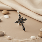 Load image into Gallery viewer, 925 Silver Smoky Quartz Cross Pendant for Women | Gemstone Jewelry
