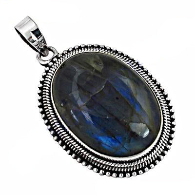 925 Silver Labradorite Pendant for Women | Gemstone Jewelry