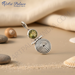 Load image into Gallery viewer, 925 Silver Peridot Pendant for Women | Gemstone Jewelry Gift
