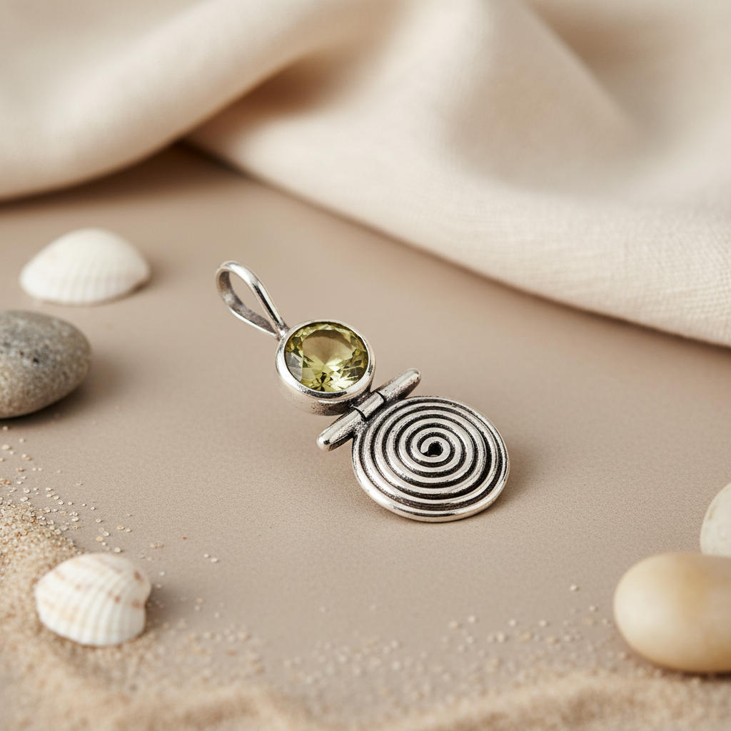 925 Silver Peridot Pendant for Women | Gemstone Jewelry Gift