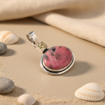 将图像加载到图库查看器中， 925 Silver Rhodochrosite Citrine Pendant for Women | Gift Jewelry
