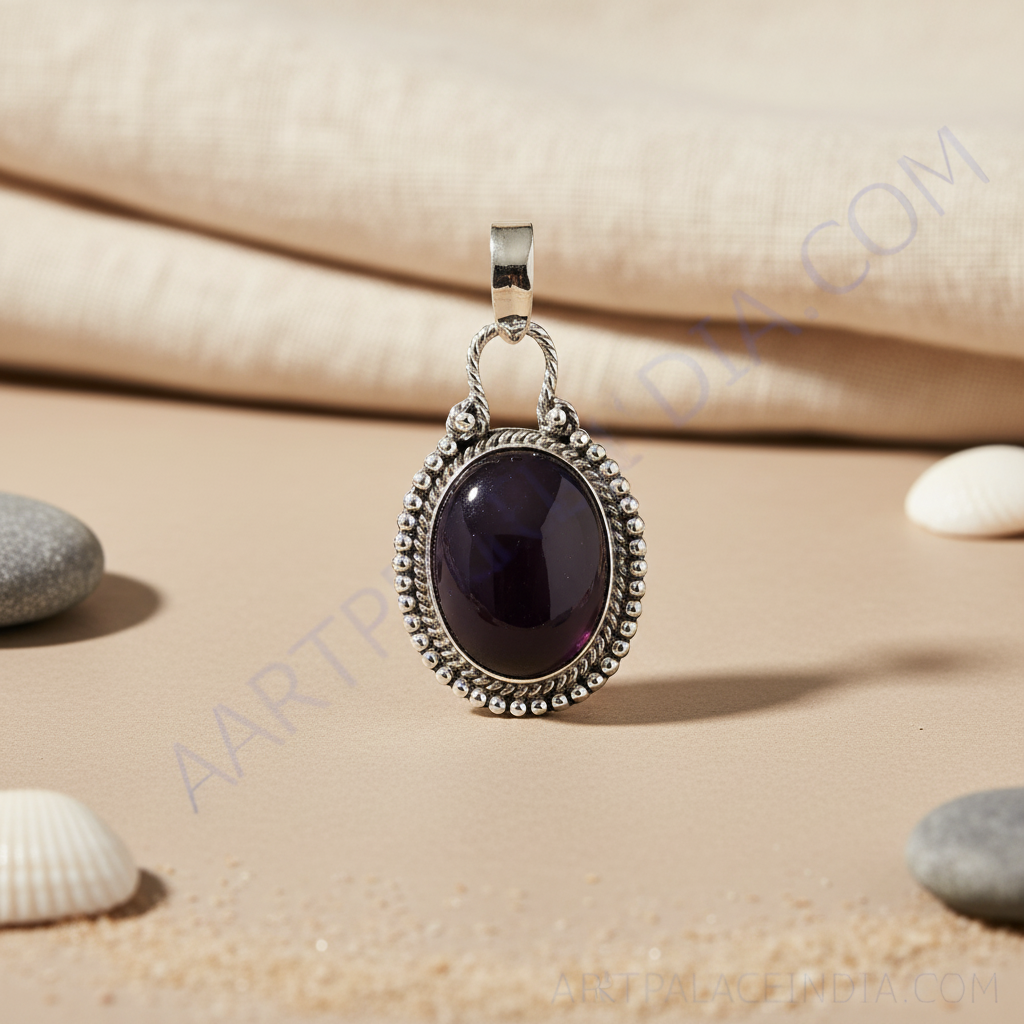 925 Silver Onyx Pendant for Women | Daily Wear Jewelry