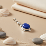将图像加载到图库查看器中， 925 Silver Lapis Lazuli Pendant for Women | Blue Gemstone Jewelry
