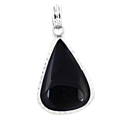 925 Silver Onyx Teardrop Pendant Necklace | Women's Jewelry Gift