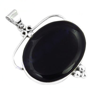 925 Silver Black Onyx Pendant for Women | Gemstone Jewelry