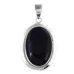 Load image into Gallery viewer, 925 Silver Black Onyx Oval Pendant for Women | Gemstone Jewelry
