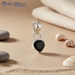 Load image into Gallery viewer, 925 Silver Black Onyx Heart Pendant | Women's Jewelry Gift
