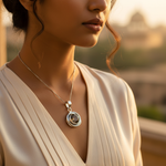 Load image into Gallery viewer, Colgante de cuarzo ahumado en plata 925 para mujer | Regalo para uso diario
