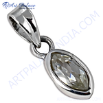 Load image into Gallery viewer, 925 sterling silver marquise cut gemstone pendant, elegant and stylish jewelry
