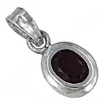 将图像加载到图库查看器中， 925 Silver Oval Garnet Pendant for Women | Gemstone Jewelry
