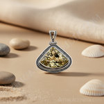 Load image into Gallery viewer, 925 Silver Citrine Gemstone Pendant for Women | Triangle Design
