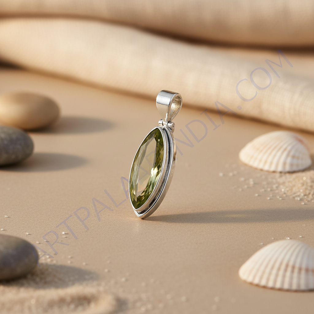 925 Silver Peridot Pendant for Women | Gemstone Jewelry