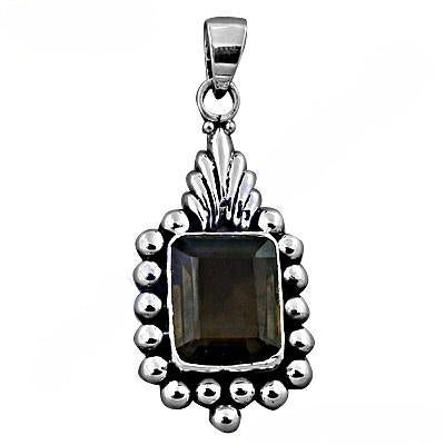 925 Silver Smoky Quartz Pendant for Women | Gemstone Jewelry