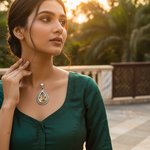 Load image into Gallery viewer, 925 Silver Citrine Teardrop Pendant | Women's Gemstone Jewelry
