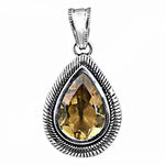 Load image into Gallery viewer, 925 Silver Citrine Teardrop Pendant | Women's Gemstone Jewelry
