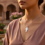 Load image into Gallery viewer, 925 Silver Cross Pendant for Women | Religious Jewelry Gift
