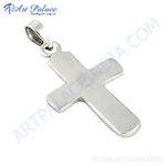 Load image into Gallery viewer, Sterling silver cross pendant, a religious symbol for women, perfect for daily wear.
