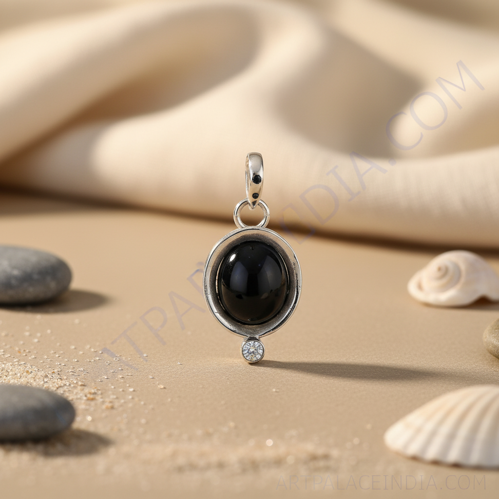925 silver black onyx pendant for women | gemstone jewelry