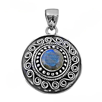 925 Silver Labradorite Pendant for Women | Gemstone Jewelry