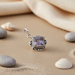 Load image into Gallery viewer, 925 Silver Amethyst Pendant for Women | Gemstone Jewelry Gift
