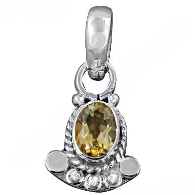 925 Silver Citrine Pendant for Women | Gemstone Jewelry