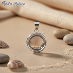 Load image into Gallery viewer, Smoky Quartz Pendant Necklace | 925 Silver | Round Gemstone

