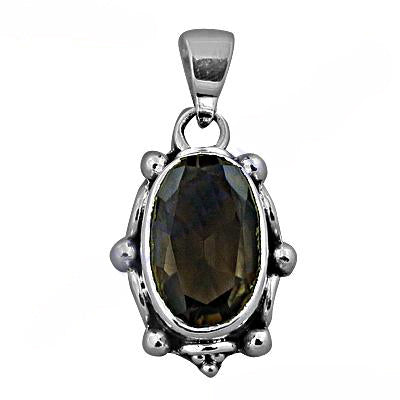 925 Silver Smoky Quartz Pendant for Women | Gemstone Jewelry