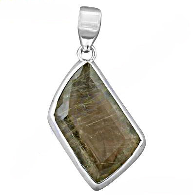 925 Silver Rutilated Quartz Pendant for Women | Gemstone Jewelry