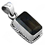 Load image into Gallery viewer, 925 Silver Smoky Quartz Pendant | Rectangle Cut | For Women
