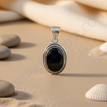 Load image into Gallery viewer, 925 Silver Black Onyx Oval Pendant for Women | Gemstone Jewelry
