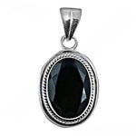 Load image into Gallery viewer, 925 Silver Black Onyx Oval Pendant for Women | Gemstone Jewelry
