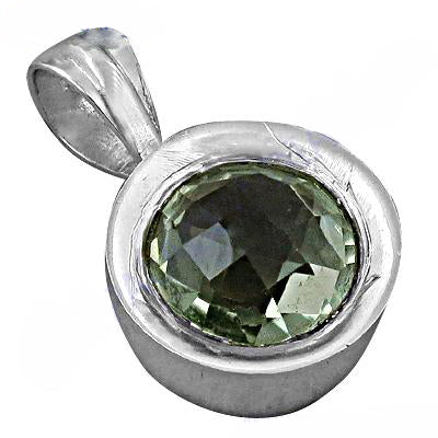 925 Silver Green Amethyst Pendant for Women | Daily Wear