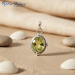 Load image into Gallery viewer, 925 Silver Peridot Pendant for Women | Gemstone Jewelry
