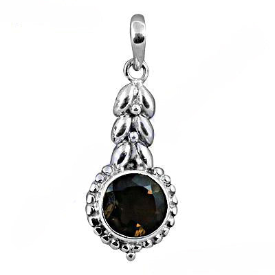 925 Silver Smoky Quartz Pendant for Women | Gemstone Jewelry