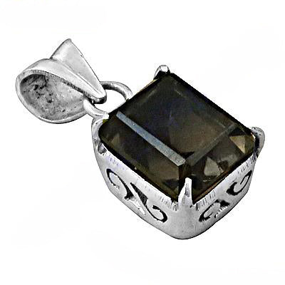 Smoky Quartz Pendant Necklace | 925 Silver | Women's Jewelry