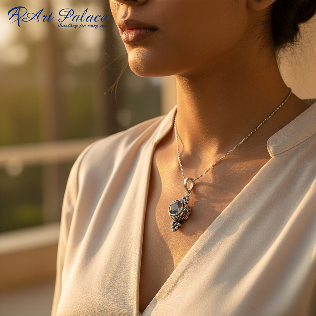 925 Silver Amethyst Pendant for Women | Gemstone Jewelry Gift