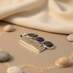 Load image into Gallery viewer, Silver Pendant with Stone Inlay for Women | Unique Jewelry Gift
