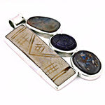 Load image into Gallery viewer, Silver Pendant with Stone Inlay for Women | Unique Jewelry Gift
