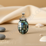 Load image into Gallery viewer, Silver Mother of Pearl Pendant Necklace | Women&#39;s Jewelry Gift
