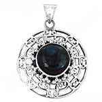 Load image into Gallery viewer, 925 Silver Labradorite Pendant Necklace | Women's Circle Jewelry

