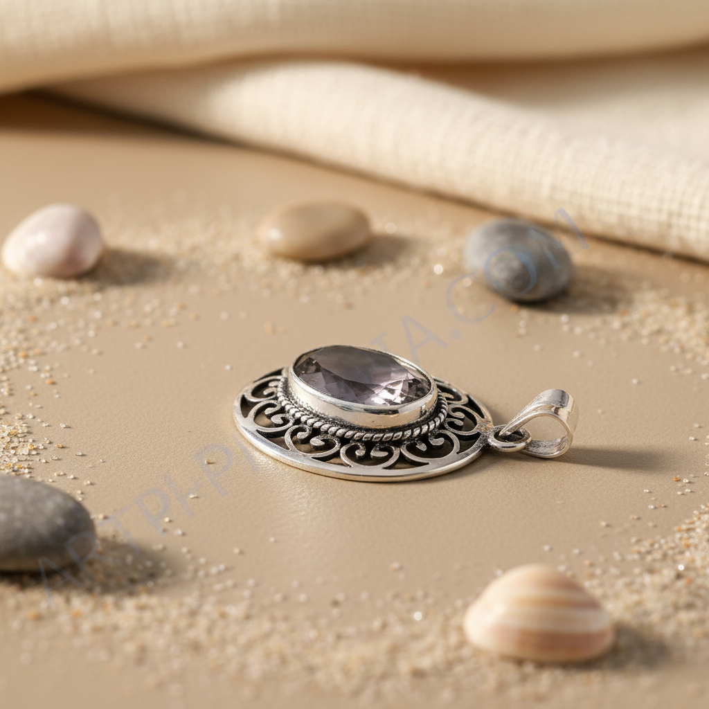 925 Sterling Silver Smoky Quartz Pendant | Women's Jewelry Gift