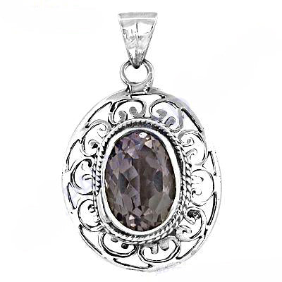 925 Sterling Silver Smoky Quartz Pendant | Women's Jewelry Gift