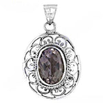 Load image into Gallery viewer, 925 Sterling Silver Smoky Quartz Pendant | Women's Jewelry Gift

