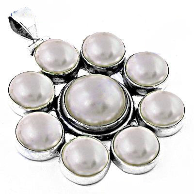 925 Silver Pearl Flower Pendant for Women | Elegant Jewelry