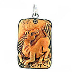 Load image into Gallery viewer, Carved Horse Pendant Necklace | Natural Stone Jewelry | Gift
