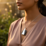 Load image into Gallery viewer, Colgante de cuarzo rutilado de plata para mujer | Joyas con piedras preciosas
