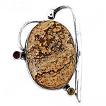 Load image into Gallery viewer, 925 Silver Jasper Gemstone Pendant for Women | Statement Jewelry
