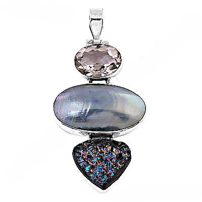 925 Silver Gemstone Pendant Necklace for Women | Gift Jewelry
