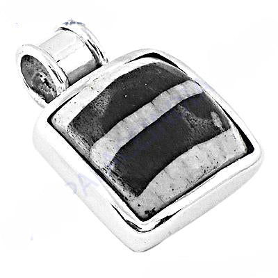 925 Silver Zebra Jasper Pendant for Women | Daily Wear